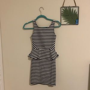 Navy and white stripped dress